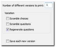 Print multiple versions
